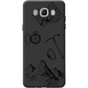 Черный чехол BoxFace Samsung J510 Galaxy J5 2016 Mountains