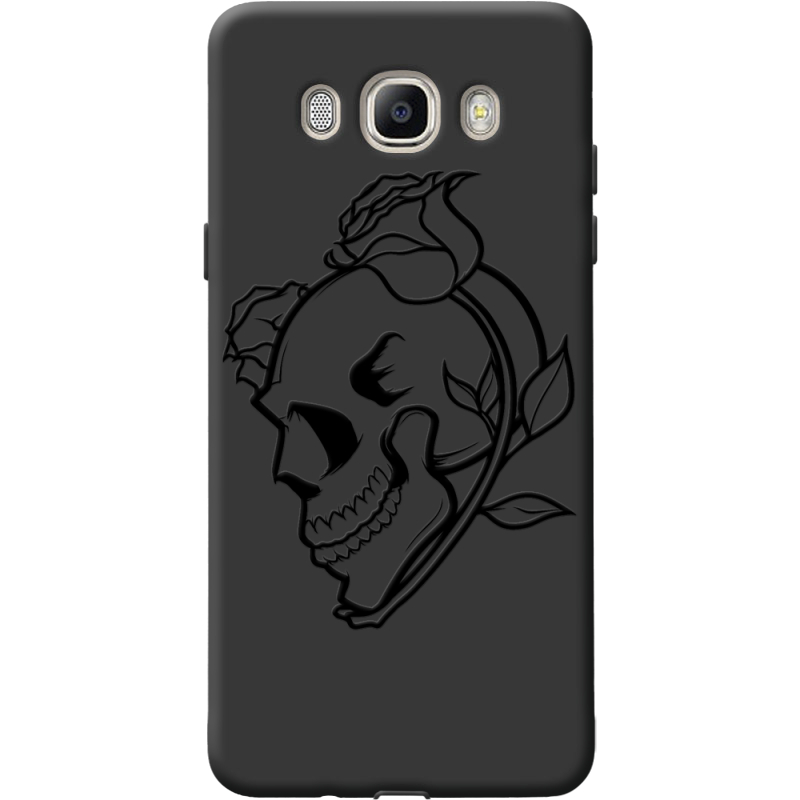 Черный чехол BoxFace Samsung J510 Galaxy J5 2016 Skull and Roses