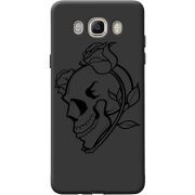 Черный чехол BoxFace Samsung J510 Galaxy J5 2016 Skull and Roses