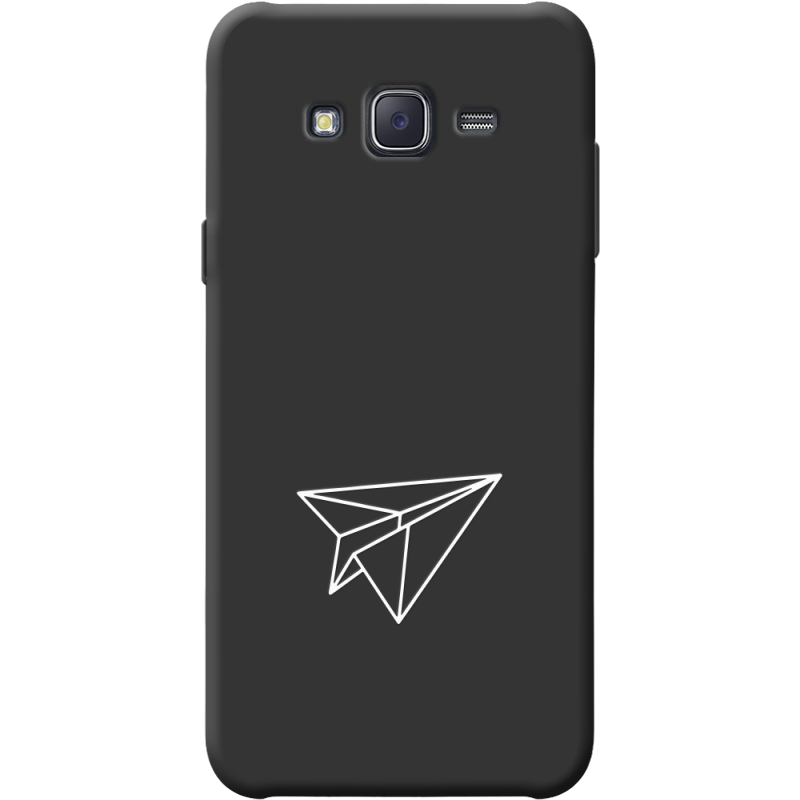 Черный чехол BoxFace Samsung J500H Galaxy J5 Paper Plane