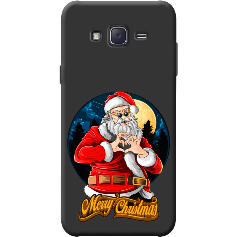 Черный чехол BoxFace Samsung J500H Galaxy J5 Cool Santa