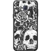 Черный чехол BoxFace Samsung J500H Galaxy J5 Skull and Roses