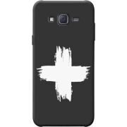 Черный чехол BoxFace Samsung J500H Galaxy J5 Білий хрест ЗСУ