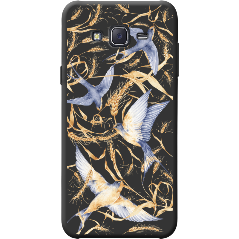 Черный чехол BoxFace Samsung J500H Galaxy J5 Ластівки