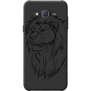 Черный чехол BoxFace Samsung J500H Galaxy J5 Lion