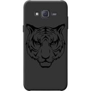 Черный чехол BoxFace Samsung J500H Galaxy J5 Tiger