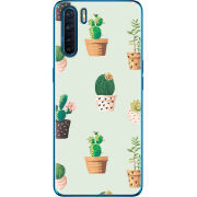 Чехол BoxFace OPPO A91 L-green Cacti