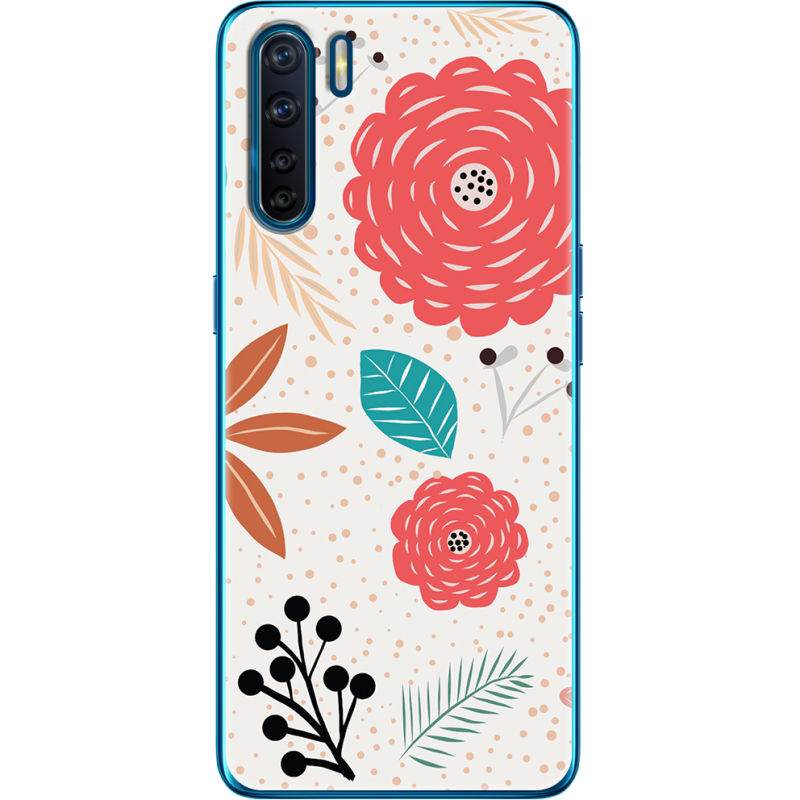 Чехол BoxFace OPPO A91 Line Flowers