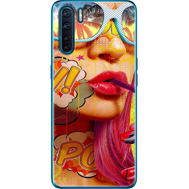 Чехол BoxFace OPPO A91 Yellow Girl Pop Art