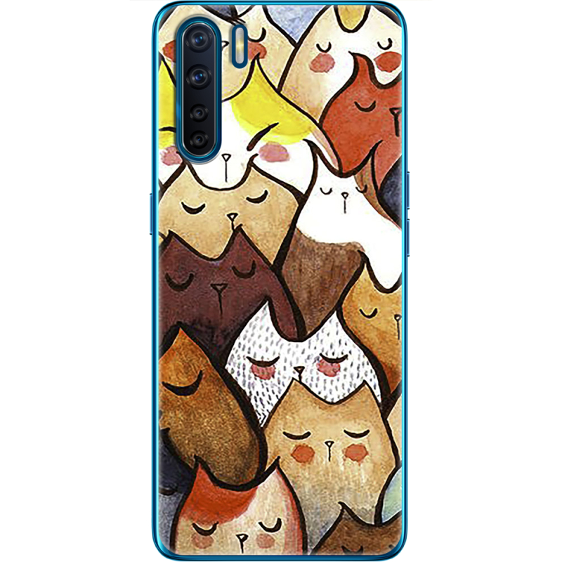 Чехол BoxFace OPPO A91 Sleepy Cats