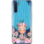 Прозрачный чехол BoxFace OPPO A91 Blue Hair