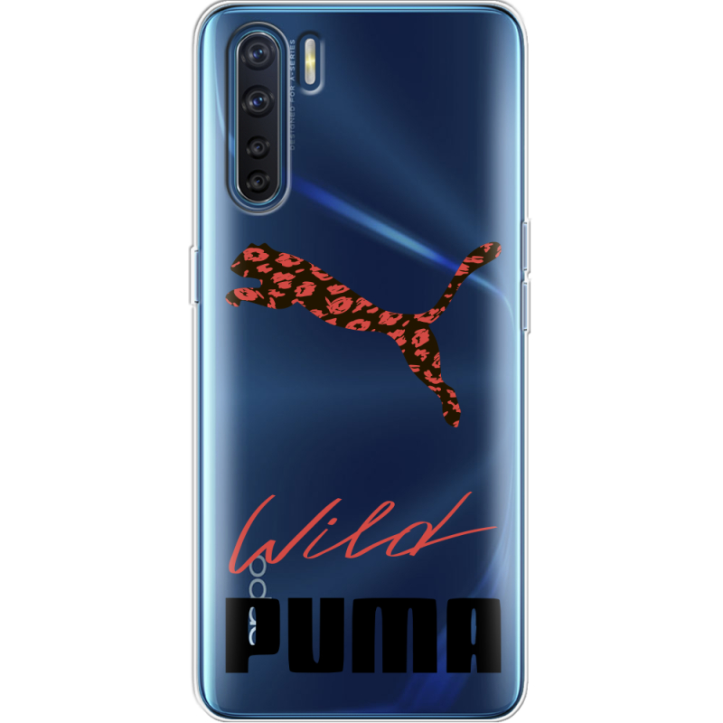 Прозрачный чехол BoxFace OPPO A91 Wild Cat