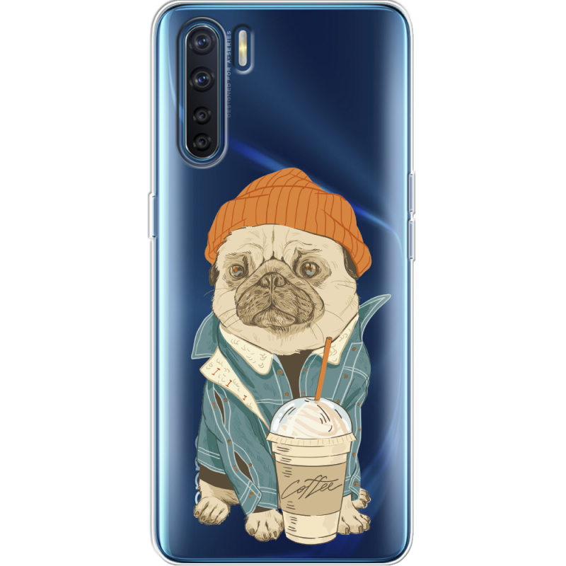 Прозрачный чехол BoxFace OPPO A91 Dog Coffeeman