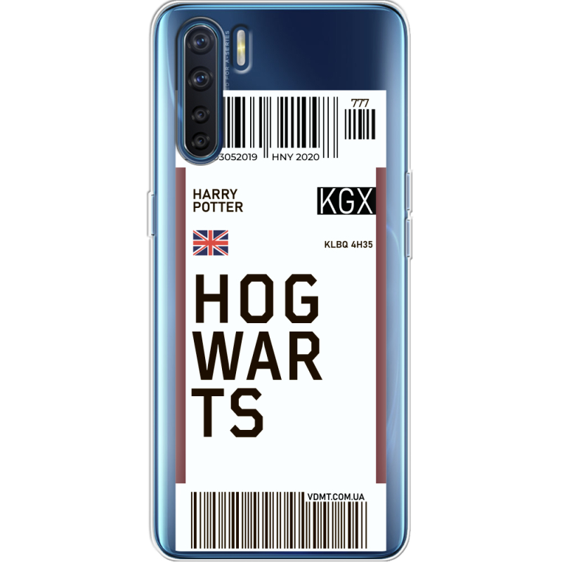 Прозрачный чехол BoxFace OPPO A91 Ticket Hogwarts