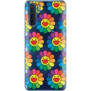 Прозрачный чехол BoxFace OPPO A91 Hippie Flowers