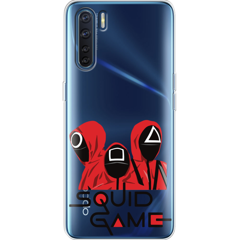 Прозрачный чехол BoxFace OPPO A91 siquid game люди в красном