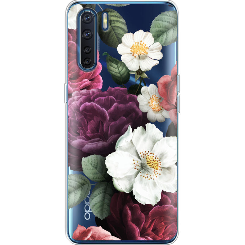 Прозрачный чехол BoxFace OPPO A91 Floral Dark Dreams