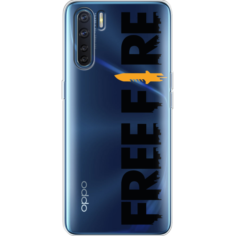 Прозрачный чехол BoxFace OPPO A91 Free Fire Black Logo