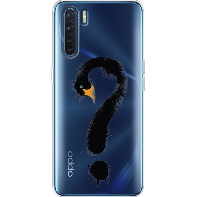 Прозрачный чехол BoxFace OPPO A91 Swan question