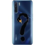 Прозрачный чехол BoxFace OPPO A91 Swan question