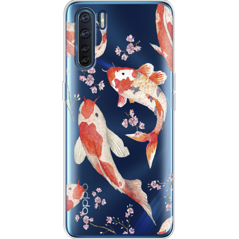 Прозрачный чехол BoxFace OPPO A91 Japanese Koi Fish