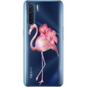 Прозрачный чехол BoxFace OPPO A91 Floral Flamingo