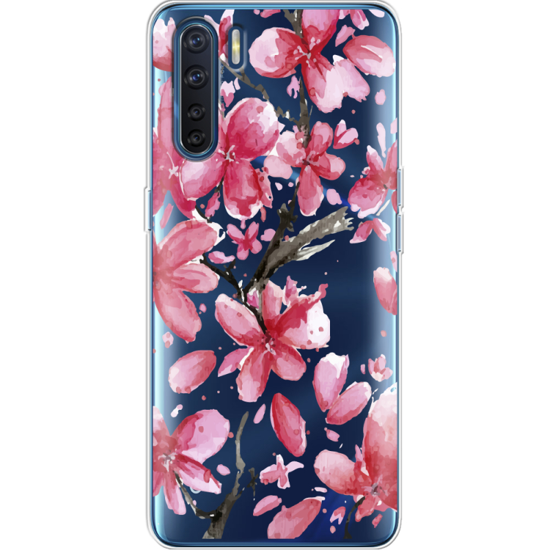 Прозрачный чехол BoxFace OPPO A91 Pink Magnolia