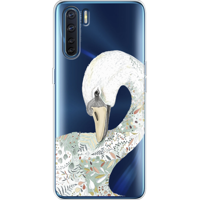 Прозрачный чехол BoxFace OPPO A91 Swan