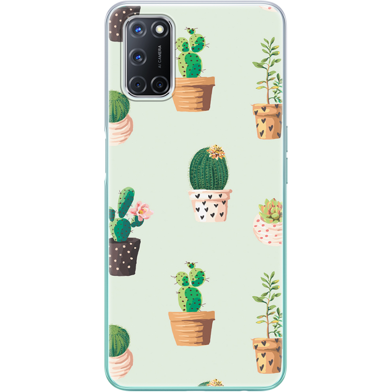 Чехол BoxFace OPPO A52 L-green Cacti