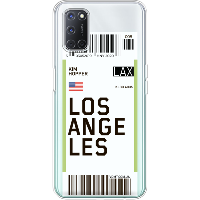 Прозрачный чехол BoxFace OPPO A52 Ticket Los Angeles