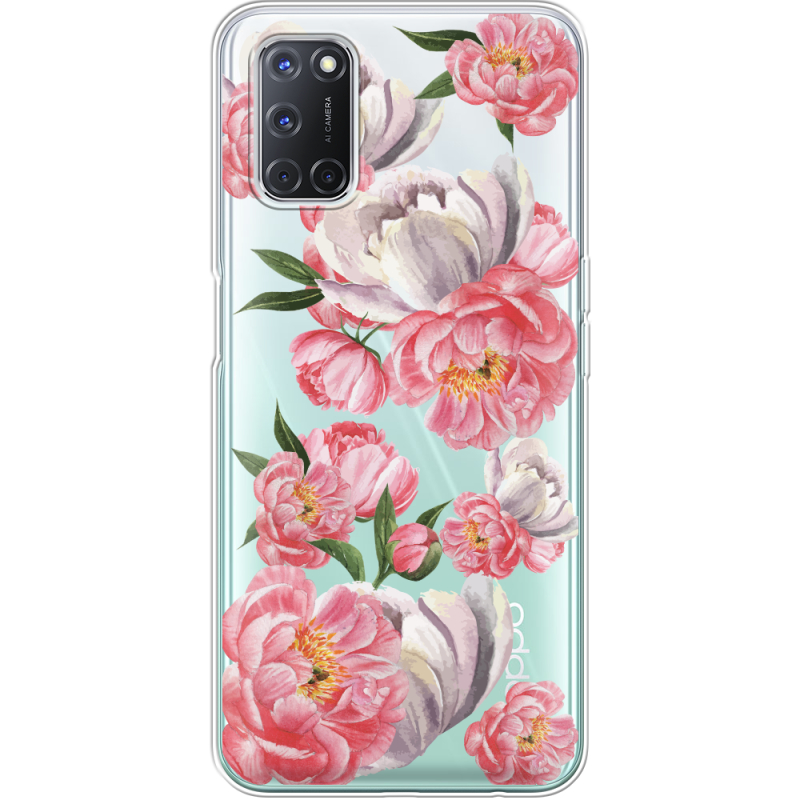 Прозрачный чехол BoxFace OPPO A52 Peony Watercolor Style