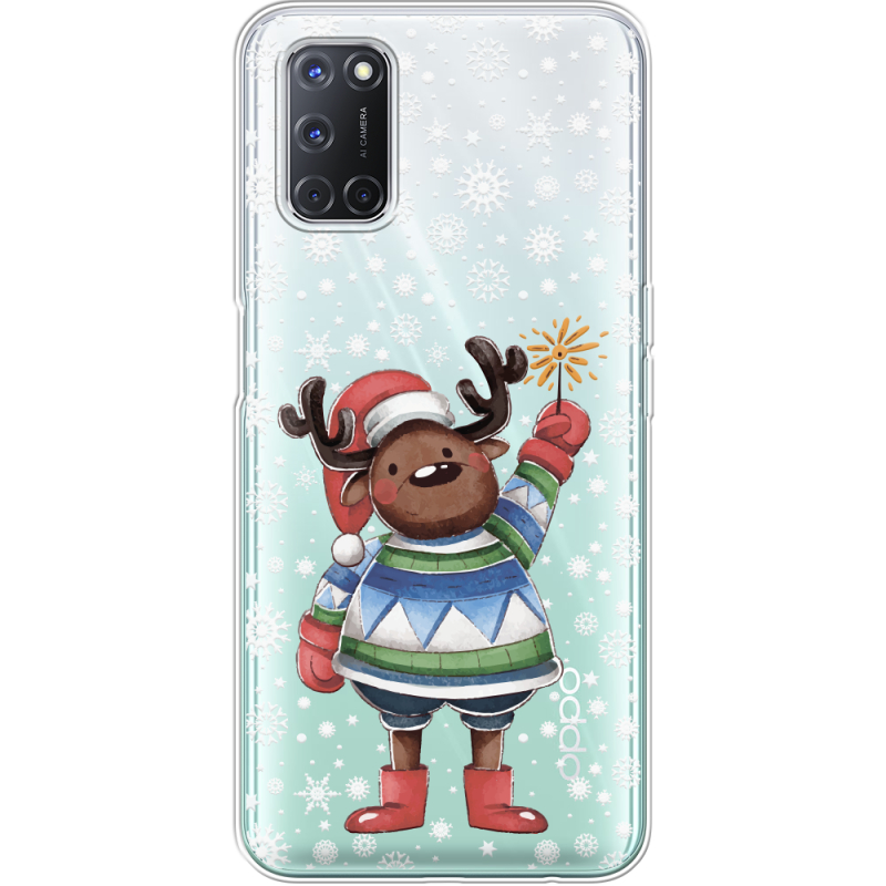 Прозрачный чехол BoxFace OPPO A52 Christmas Deer with Snow