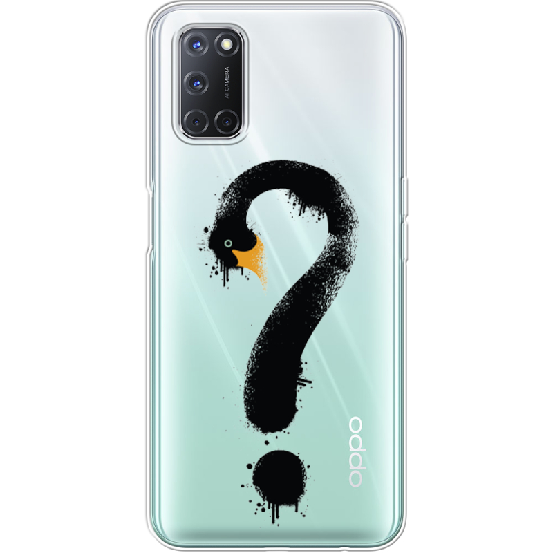 Прозрачный чехол BoxFace OPPO A52 Swan question