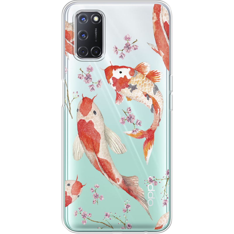 Прозрачный чехол BoxFace OPPO A52 Japanese Koi Fish