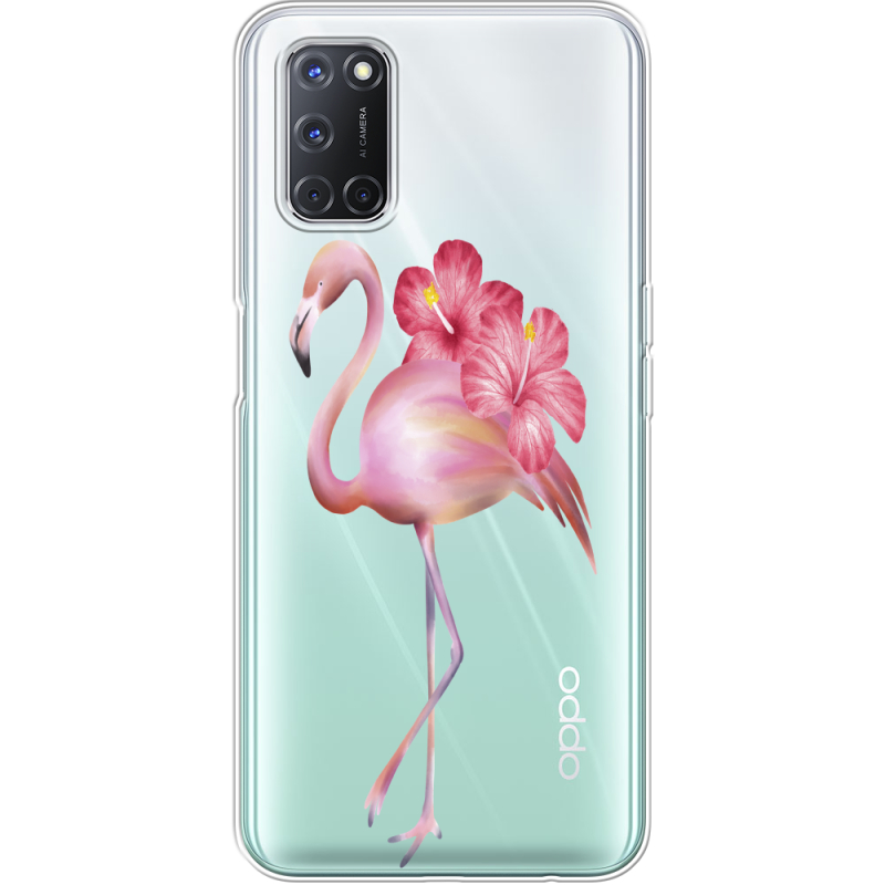 Прозрачный чехол BoxFace OPPO A52 Floral Flamingo