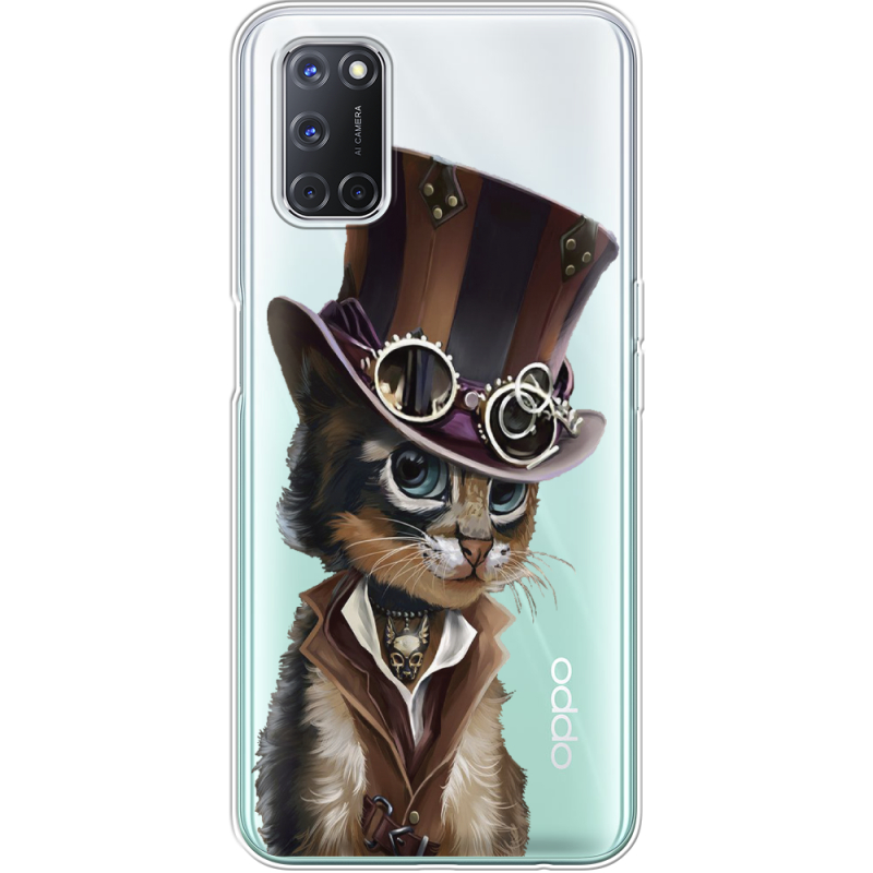 Прозрачный чехол BoxFace OPPO A52 Steampunk Cat