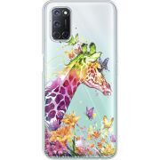 Прозрачный чехол BoxFace OPPO A52 Colorful Giraffe