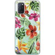 Прозрачный чехол BoxFace OPPO A52 Tropical Flowers