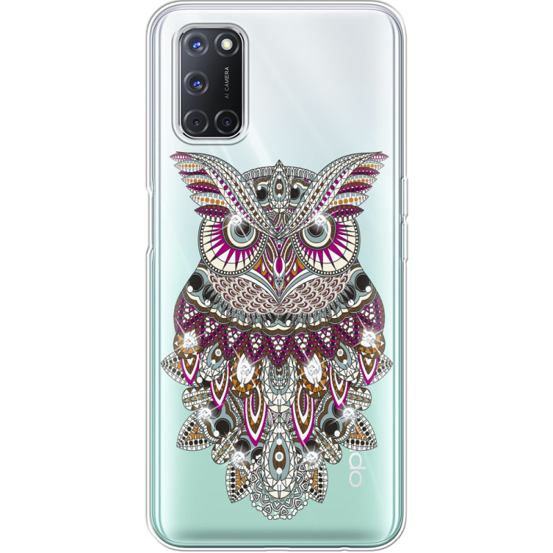 Чехол со стразами OPPO A52 Owl