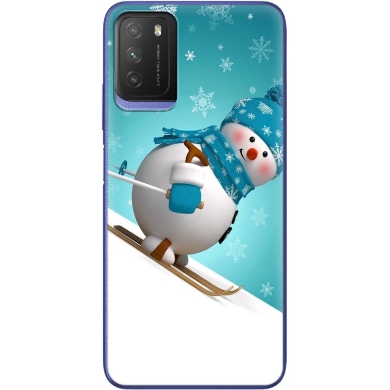 Чехол BoxFace Poco M3 Skier Snowman