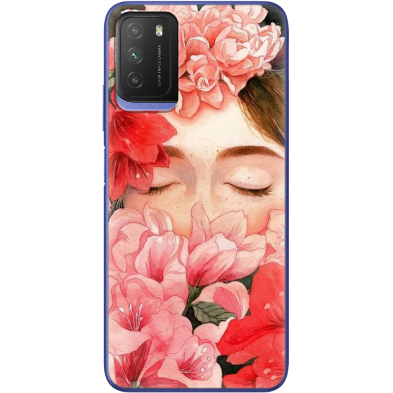 Чехол BoxFace Poco M3 Girl in Flowers