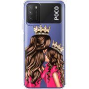 Прозрачный чехол BoxFace Xiaomi Poco M3 Queen and Princess