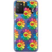 Прозрачный чехол BoxFace Xiaomi Poco M3 Hippie Flowers