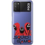 Прозрачный чехол BoxFace Xiaomi Poco M3 siquid game люди в красном