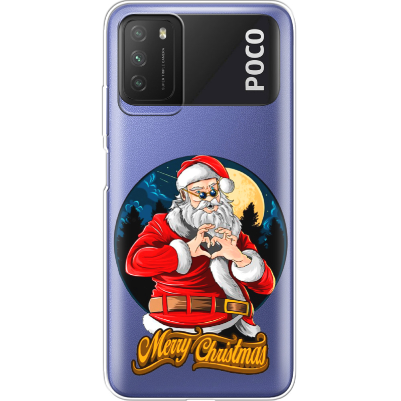 Прозрачный чехол BoxFace Xiaomi Poco M3 Cool Santa