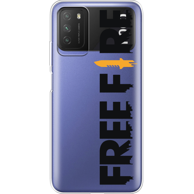 Прозрачный чехол BoxFace Xiaomi Poco M3 Free Fire Black Logo