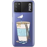 Прозрачный чехол BoxFace Xiaomi Poco M3 Segull in Cofee Pool