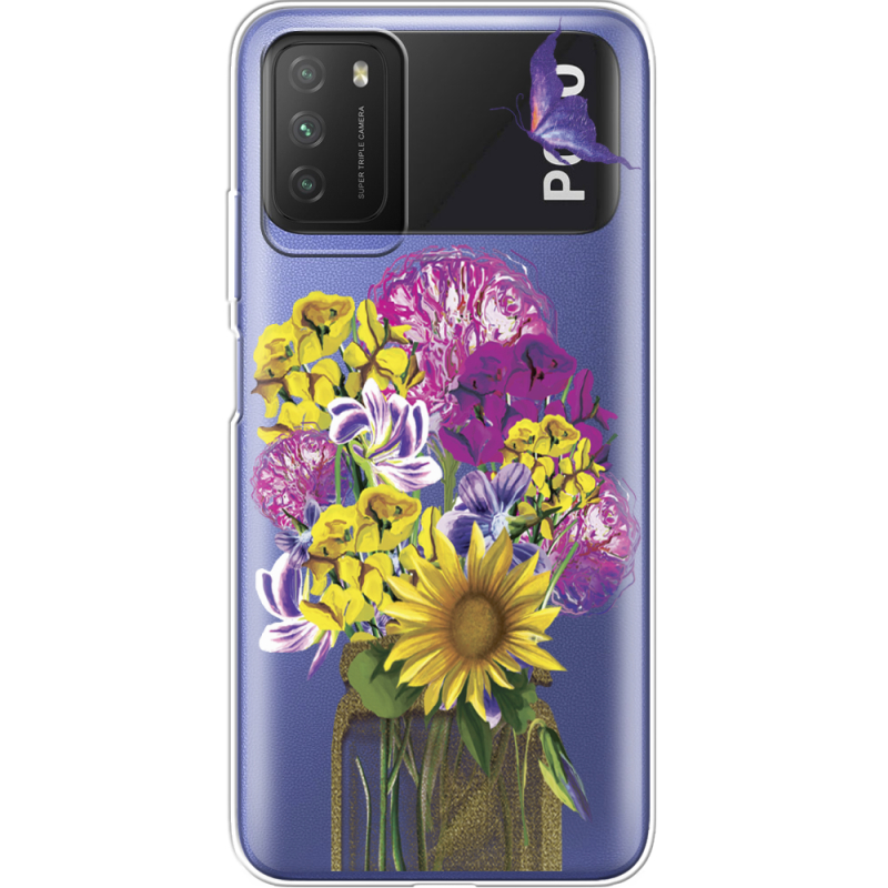 Прозрачный чехол BoxFace Xiaomi Poco M3 My Bouquet