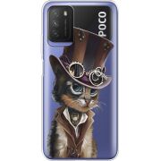 Прозрачный чехол BoxFace Xiaomi Poco M3 Steampunk Cat