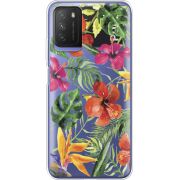 Прозрачный чехол BoxFace Xiaomi Poco M3 Tropical Flowers